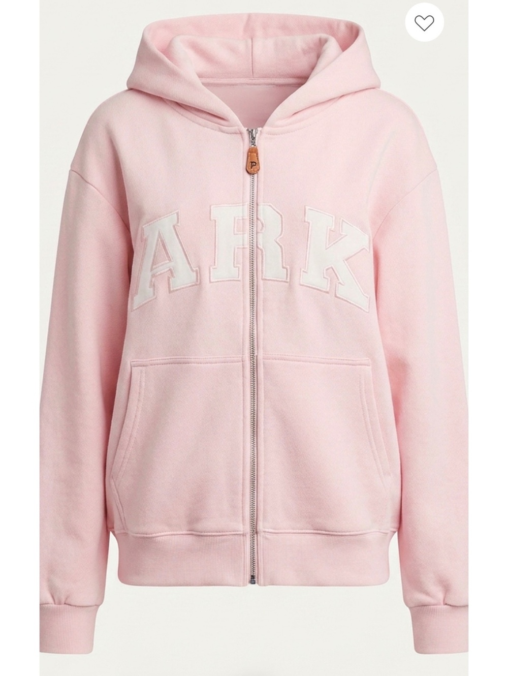 Parke - Rose Pink Zip-Up Heritage Varsity Hoodie - New July 2026 Drop - Size S/M